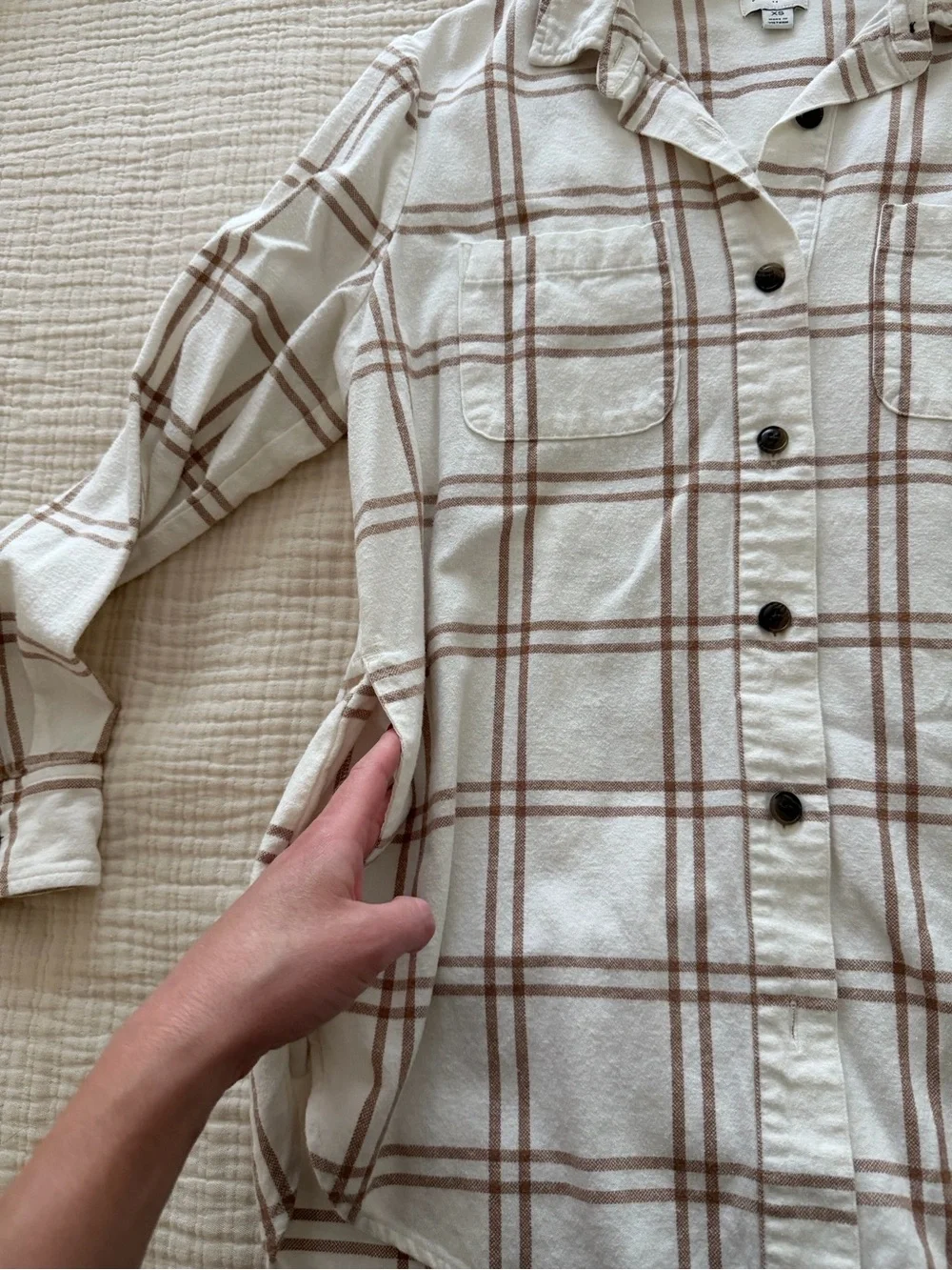 J Crew Plaid Flannel Shacket